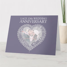 Carte Lace 13e anniversaire de mariage démesuré