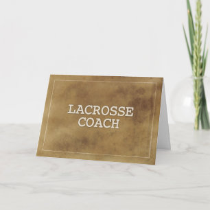 Carte Lacrosse Coach Merci Définition Simple Brown
