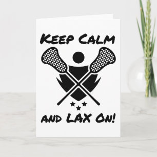 Carte Lacrosse Gardez le calme et le LAX sur Lacrosse Pl