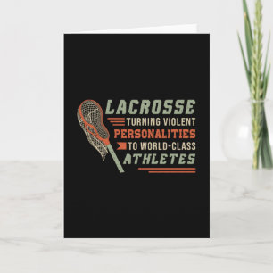 Carte Lacrosse Joueur Lax Sport Stick Drôle Drôle Cadeau