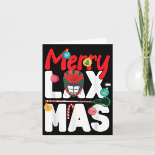 Carte Lacrosse Lax Noël Joyeux Lax-mas