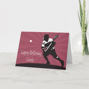 Carte Lacrosse Player for Lacrosse Coach Anniversaire