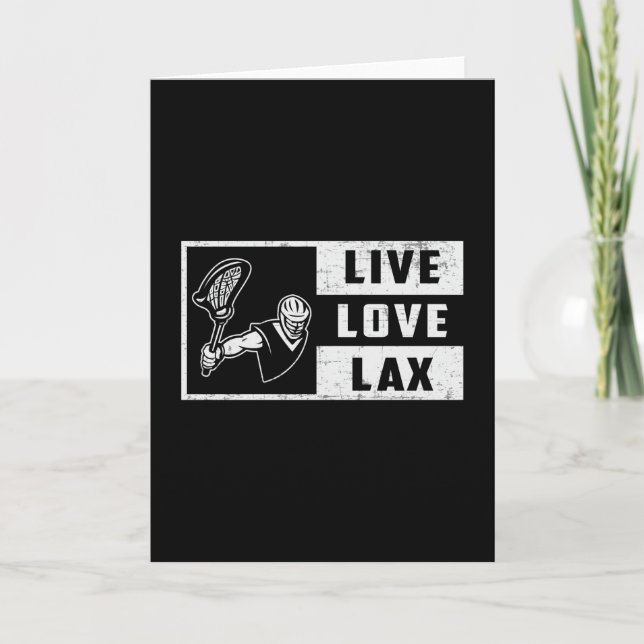 Carte Lacrosse Player Sport Live Love Lax Funny Cadeau (Devant)