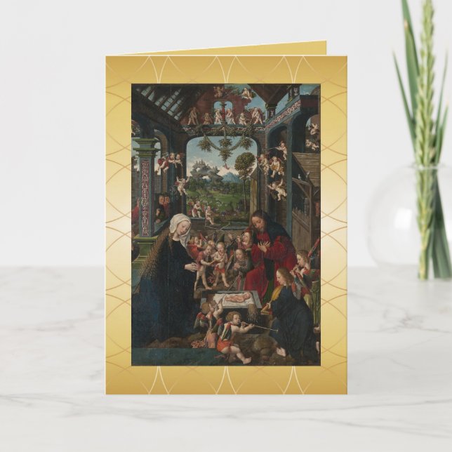 Carte L'Adoration de la Fête de l'Enfant du Christ (Devant)