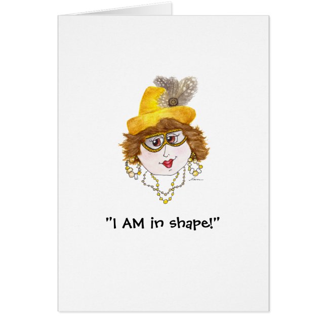 Carte Lady en forme humoristique (Devant)
