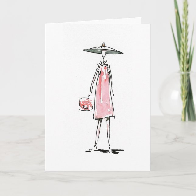 Carte Lady off to Lunch Card (Devant)