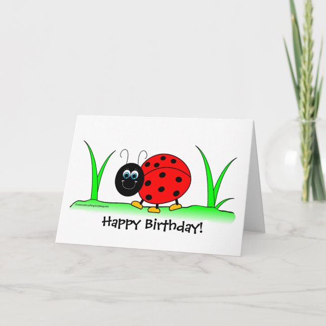 Carte Ladybug Birthday Card (Devant)