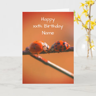 Carte Ladybug Friends Nature Anniversaire personnalisé