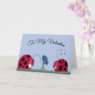 Carte Ladybug Mignonne Ses Fleurs De Saint Valentin