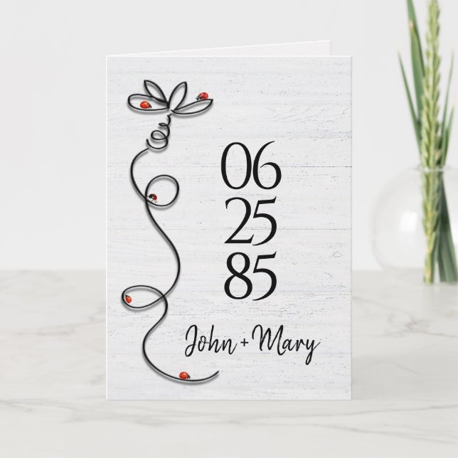 Carte Ladybugs sur Doodle Daisy pour Anniversaire (Devant)