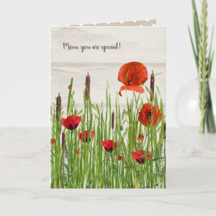 Carte Ladybugs sur Red Poppy pour maman