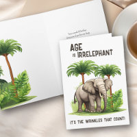 L'âge est Irréléphant Anniversaire drôle Eléphant
