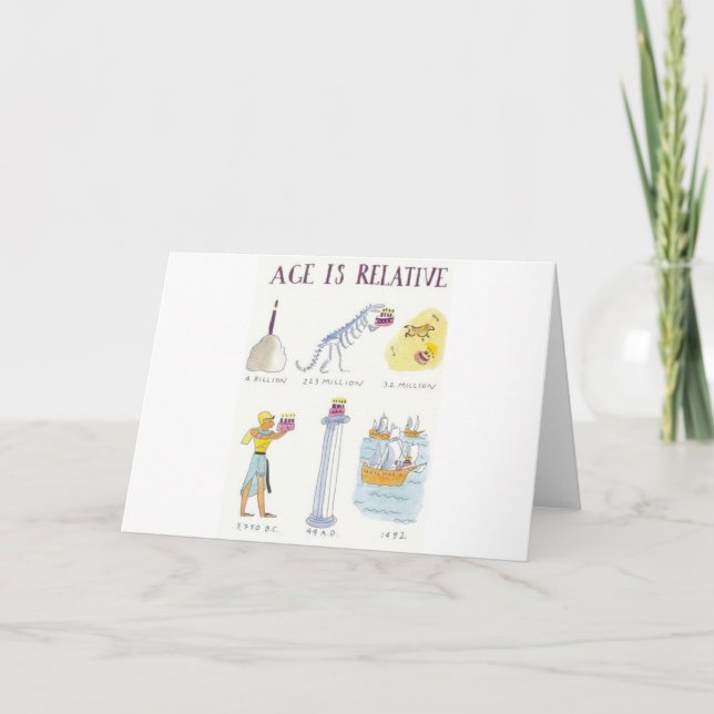 Carte L'âge est relatif (Devant)