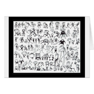 Carte laide de 100 singes