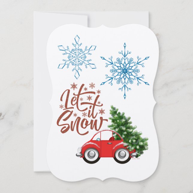 Carte Laisser Enneiger Voiture Hauling Pine Tree Personn (Devant)