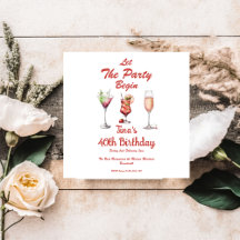 Laissez la fête commencer Anniversaire Adulte 40 a