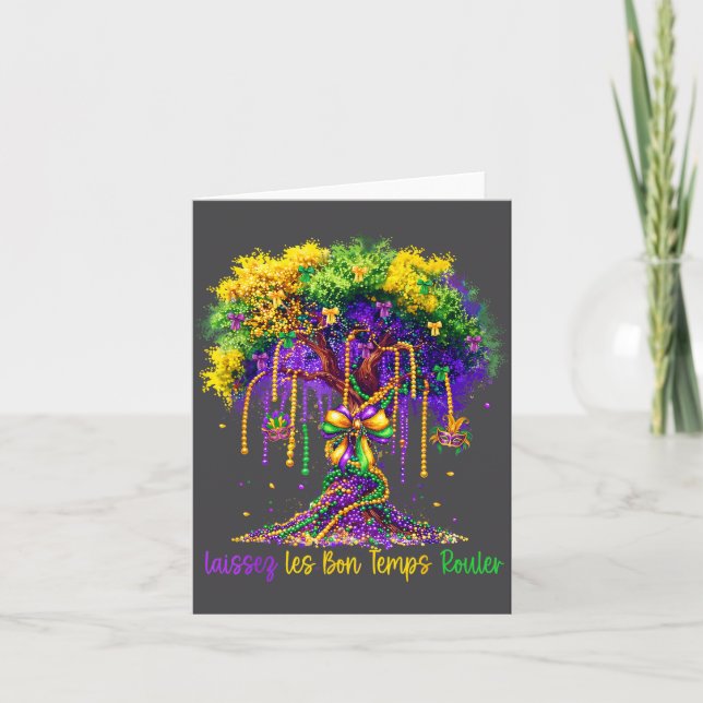 Carte Laissez Les Bon Temps Rouler Mardi Gras Tree 2026  (Devant)