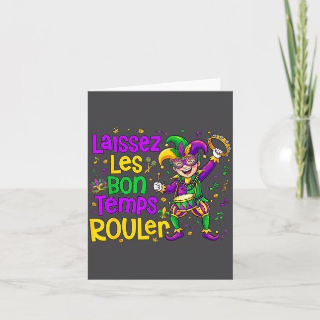 Carte Laissez Les Bon Temps Rouler Matching Mardi Gras P (Devant)