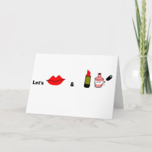 Carte Laissez nous embrasser et le maquillage
