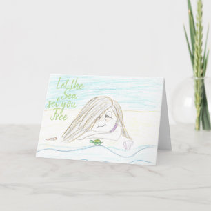 Carte Laissez Sea Set You Free Note Card