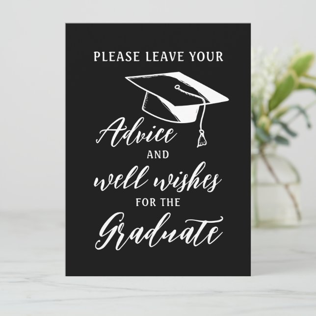 Carte Laissez Vos Conseils Pour Le Diplômé Simple (Debout devant)