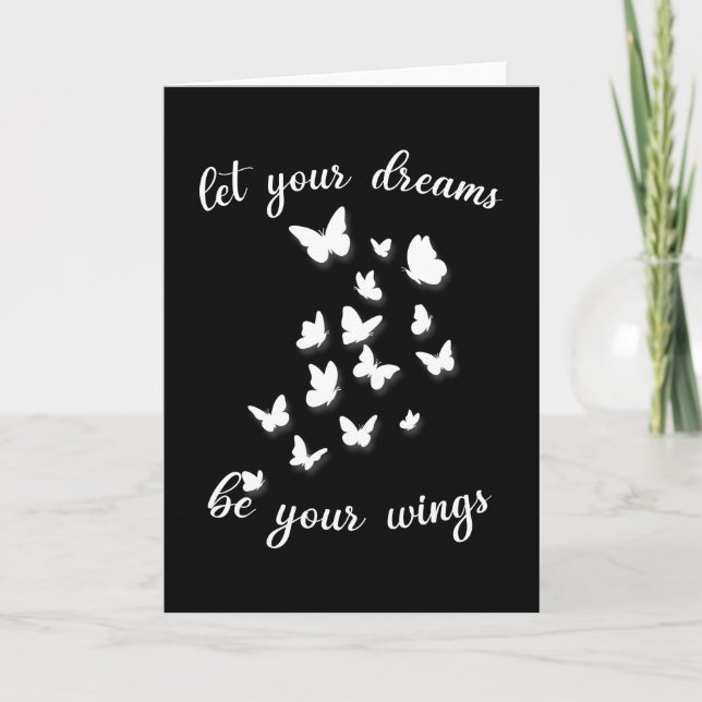 Carte Laissez vos rêves être vos ailes (Devant)