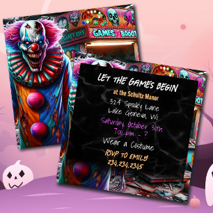 Carte Laissons les Jeux commencer Fête d'Halloween