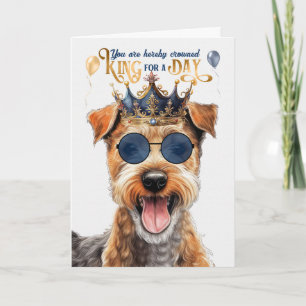 Carte Lakeland Terrier Chien roi pour jour drôle Anniver