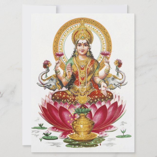 Carte Lakshmi Hindu Goddess (Devant)