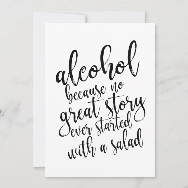 Carte L'alcool parce qu'aucune grande histoire Signal ab (Devant)