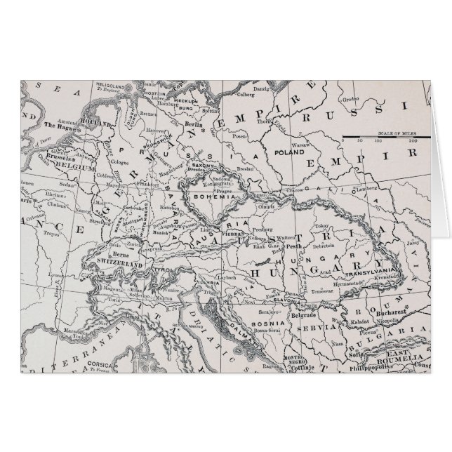 CARTE : L'ALLEMAGNE ET L'AUTRICHE (Devant horizontal)
