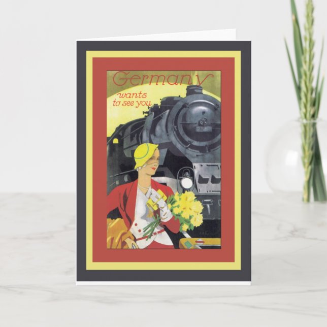 Carte L'Allemagne veut vous voir Vintage (Devant)