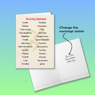 Carte L'alphabet du coureur