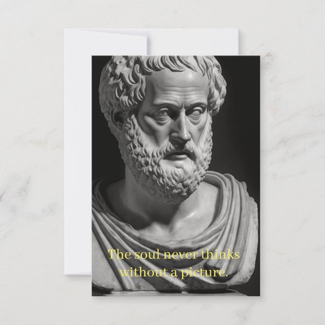 Carte L'âme ne pense jamais sans une image (Devant)