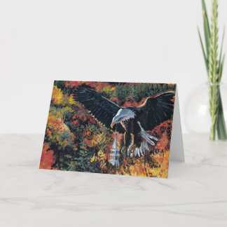 Carte L'Américain Eagle monte au-dessus de l'église