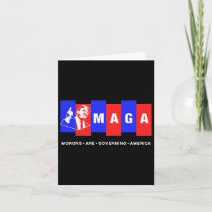 Carte L'Amérique est gouvernée par des morons anti-Trump