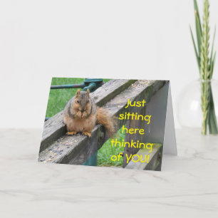 CARTE L'AMICAL SQUIRREL DIT "JOLI ANNIVERSAIRE"