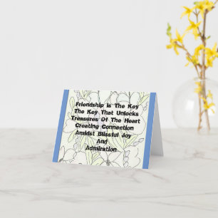 Carte L'Amitié Est La Clé 