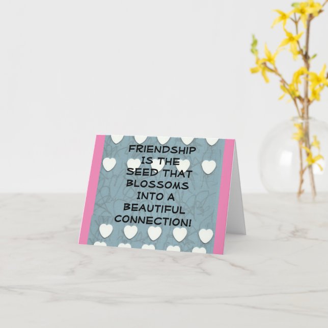 Carte L'Amitié Est La Graine (Fleur jaune)