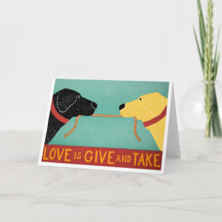Carte L'amour, c'est donner et prendre en charge par Ste
