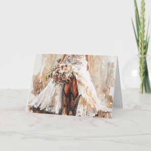 Carte L'amour de l'horizon pour la mariée de l'Ouest