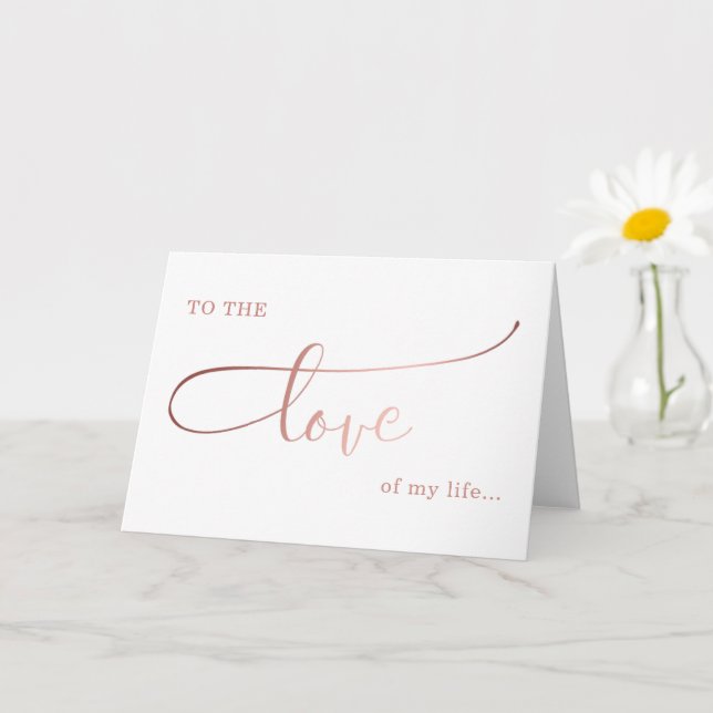 Carte l'amour de ma vie saint-valentin/ amour anniversai (Petite plante)