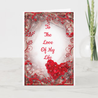 CARTE "L'AMOUR DE MA VIE" SUR *NOTRE ANNIVERSAIRE*