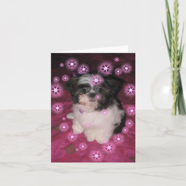 Carte L'amour des chiots (Devant)