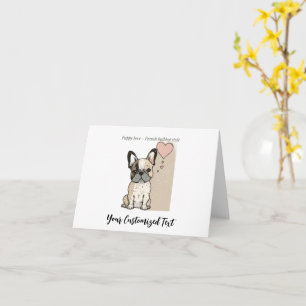 Carte L'amour du chiot - T-shirt à la française