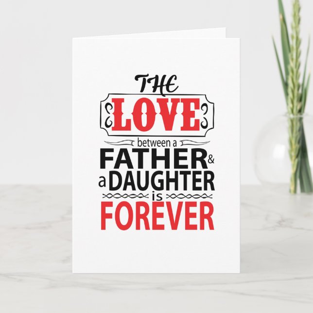 Carte L'amour entre un père et une fille (Devant)