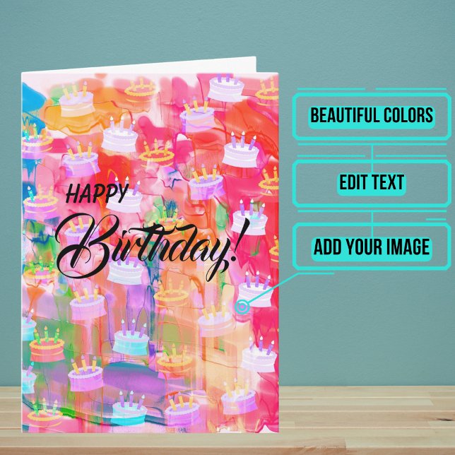 Carte L'amour est comme la Dernière pièce de gâteau Anni (This beautiful watercolor card is for the loved one whom you want to give a very special card to. )