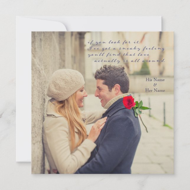 Carte L'amour est en fait tout autour (Devant)