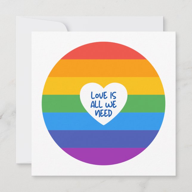Carte L'amour est l'amour, l'amour est tout ce dont nous (Devant)