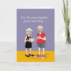 Carte L'amour est le 36ème anniversaire du Mariage
